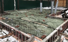 Прогрев бетонной плиты зимой