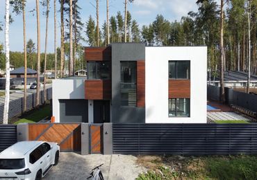 Современный дом с тремя спальнями, гаражом и террасой - Zx59