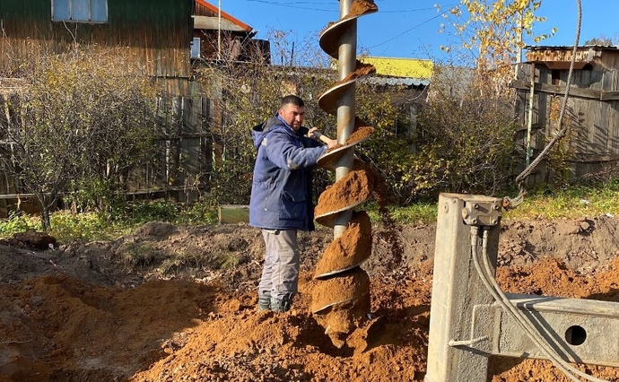 Бурение скважин под сваи ГК Урал-Строй