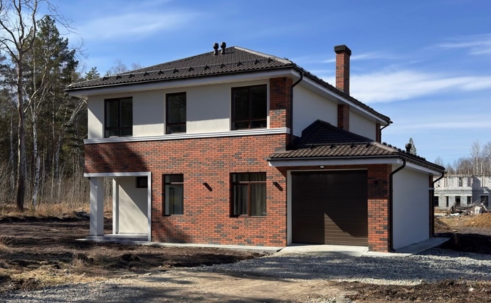 Проект дома с облицовкой кирпичом Zx24